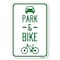 Signmission Park & Ride With Bicycle Graphic Heavy-Gauge Aluminum Sign, 12" x 18", A-1218-23499 A-1218-23499 - alternate 1